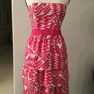Banana Republic fuchsia and white size 12 dress
